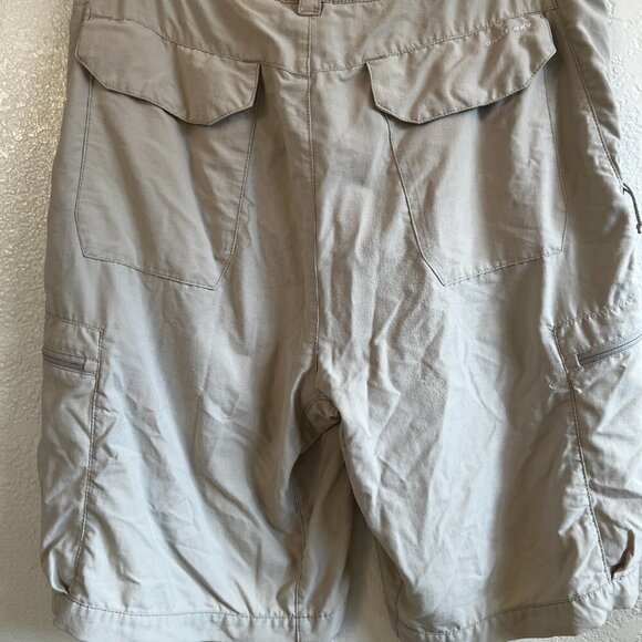Columbia Titanium Cargo Zip Pockets Fishing Hiking Shorts Tan Mens Size 34 - Picture 7 of 9